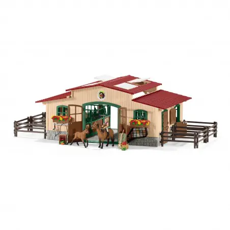 Schleich Stajnia dla koni z wyposażeniem 42195 