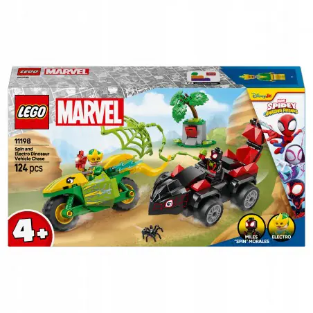 LEGO Marvel Spidey i super-kumple Pościg Spina za Electro w dinopojeździe 11198