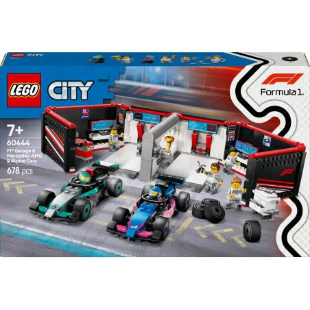 LEGO City F1 Garaż i bolidy Mercedes-AMG i Alpine 60444
