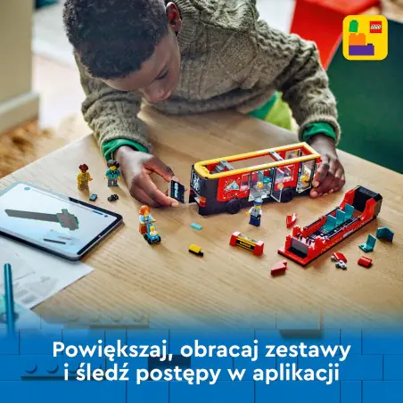  Zestaw LEGO® City Czerwony, piętrowy autokar dla dzieci w wieku od siedmiu lat