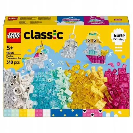 LEGO Classic Magiczny zestaw z przezroczystymi klockami 11040