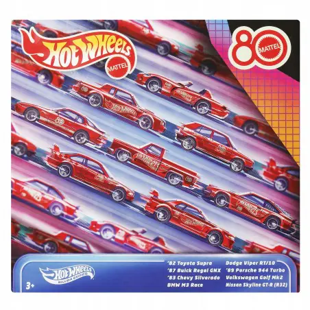 Hot Wheels Silver Series Mattel 80-lecie Samochodziki 8-pak Lata 80/90 JGK09