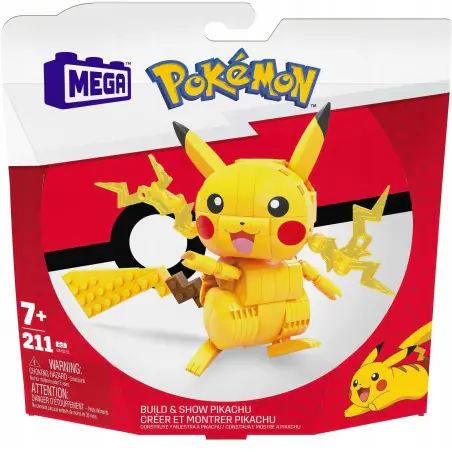 MEGA Pikachu Średni Pokemon do zbudowania Zestaw klocków GMD31